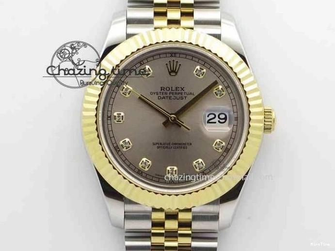 MiroTime 0501 DateJust II 41mm SS YG BP Maker Best Edition Silver Diam Dial On Jubilee Bracelet A Casual 3660